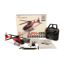 Amewi AFX-135 DRF távirányítós helikopter - Piros helikopter és repülő