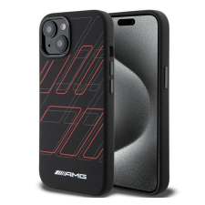 AMG Large Rhombuses Apple iPhone 13 / 14 / 15 Magsafe tok, fekete tok és táska