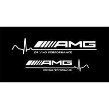  AMG matrica 25cm x 5cm 2db fehér autó dekoráció