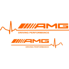  AMG matrica 25cm x 5cm 2db narancs autó dekoráció