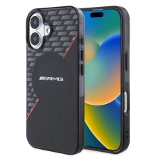 AMG Rhombs MagSafe tok iPhone 16 Plus készülékhez fekete/piros tok és táska