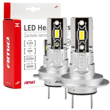  AMIO LED H7 50 W, fehér, PX26d foglalat, 2 db (5903293033326) autóalkatrész