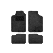 AMIO TEX-1 univerzális textil szőnyeg 4db - Fekete autószőnyeg