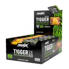 AMIX TIGGER® Zero bar (20 x 60g, Peanut Butter &amp; Caramel) reform élelmiszer