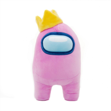 Among Us plüss figura 30 cm - rózsaszín, koronával plüssfigura