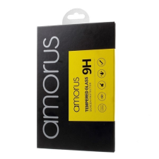 AMORUS Huawei P Smart (2019) képernyővédő üveg (2.5D full glue, teljes felületén tapad, extra karcálló, 0.3mm, 9H) feket mobiltelefon kellék