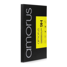 AMORUS képernyővédő üveg (2.5D. full glue. 0.3mm. 9H) FEKETE mobiltelefon kellék