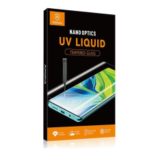 AMORUS UV LIQUID Huawei P30 Pro képernyővédő üveg (3D full cover, íves, karcálló, 0.3mm, 9H + UV lámpa) átlátszó mobiltelefon kellék