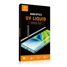 AMORUS UV LIQUID képernyővédő üveg (3D full cover, íves, karcálló, 0.3mm, 9H + UV lámpa) ÁTLÁTSZÓ [Samsung Galaxy S22 Ultra 5G (SM-S908)] (5996591120416) mobiltelefon kellék
