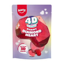 Amos 4D Szívvarázs – Töltött Szívecskés Gumicukor 120 g csokoládé és édesség