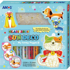 AMOS Üvegfestés- háziállatok- 6 cica, 6 kutya kreatív és készségfejlesztő