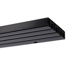 AMS AMS Műanyag mennyezeti függönysín (3 soros) fekete - 210 cm karnis, függönyrúd