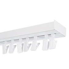 AMS AMS Műanyag mennyezeti függönysín szett (1 soros) csipesszel, fehér - 250 cm karnis, függönyrúd