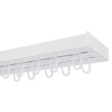 AMS AMS Műanyag mennyezeti függönysín szett (2 soros) akasztóval, fehér - 250 cm karnis, függönyrúd