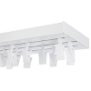 AMS AMS Műanyag mennyezeti függönysín szett (3 soros) csipesszel, fehér - 210 cm