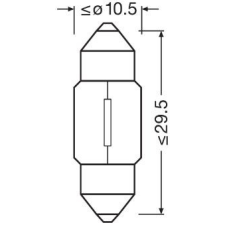 ams-OSRAM izzó, belső világítás ams-OSRAM 6438 autóalkatrész