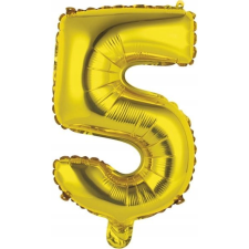 Amscan Arany Gold 5-ös Szám Fólia Lufi 46 cm (9909683) party kellék