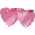 Amscan Dupla Szív Lufi Súly - Rózsaszín (11711-06)