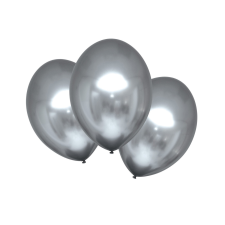 Amscan Europe GmbH AMSCAN lufi, 6db, ezüst, Satin Luxe 2021 party kellék
