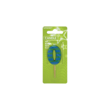 Amscan Europe GmbH Amscan számgyertya 0, 6cm, zöld, csíkos party kellék