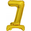 Amscan Felfújható Fólia Szám Talppal 9910075 - Arany, 38 cm, 7 (9910075)
