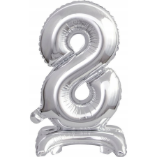 Amscan Felfújható Fólia Szám Talppal 9911731 - Ezüst, 38 cm, 8 (9911731) party kellék