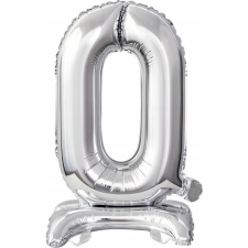 Amscan Felfújható Fólia Szám Talppal - Ezüst, 38 cm, 0 (9911723) party kellék