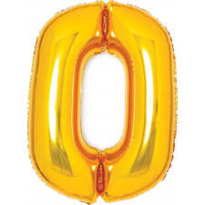 Amscan Gold, Arany 0-ás Szám Fólia Lufi 66 cm (615358) party kellék
