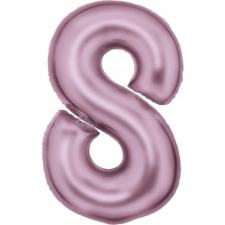 Amscan Lustre Pastel Pink, Rózsaszín 8-as Szám Fólia Lufi 86 cm (9917330) party kellék