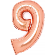 Amscan Rose Gold 9-es Szám Fólia Lufi 66 cm (9913224) party kellék