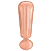 Amscan Rose Gold ! betű fólia lufi, 103 cm