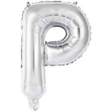 Amscan Silver, Ezüst P betű fólia lufi 45 cm party kellék