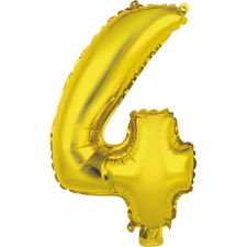 Amscan Szám Fólia Lufi - 45 cm, 4-es, Arany (615928) party kellék