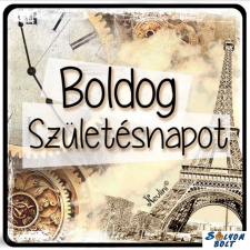 AN-PE 32 Kft Születésnapi hűtőmágnes, Boldog születésnapot, Párizs hűtőmágnes