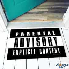 AN-PE 32 Kft Vicces színes lábtörlő, Parental Advisory Explicit Content lakástextília