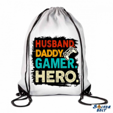 AN-PE 32 Kft vicces tornazsák, husband, daddy, gamer, hero tornazsák