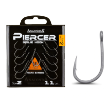 Anaconda Piercer Boilie Hook pontyozó - bojlis horog, #4, 11db horog
