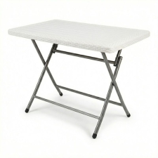  Anadolu 3D Rattan Kerti Étkezőasztal – Fehér PVC-RAT-06 kerti bútor