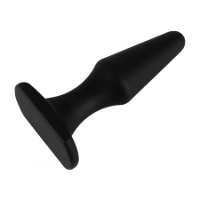 Analplug - szilikon anál dildó (fekete) - tasakban műpénisz, dildó