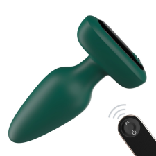 AnalTech Vibráló dugó szilikon vizuális 10 x 4.2cm zöld anál