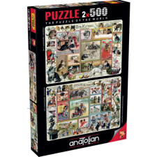 ANATOLIAN 2 x 500 db-os puzzle - Cute Kittens & Comical Dogs (3611) puzzle, kirakós