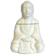 Ancient Ülő Buddha Aromalámpa - Fehér illóolaj párologtató