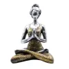 Ancient Yoga Lady Szobrocska - Ezüst &amp; Arany 24cm