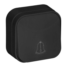 Anco 7204B IP20 falon kívüli fekete nyomó kapcsoló csengő jellel (7204B) villanyszerelés