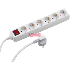 Anco Asztali elosztó 6-os, kapcsolóval, 3m hosszabbító, elosztó