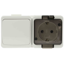 Anco Junior kapcsoló + földelt dugalj, IP44 villanyszerelés