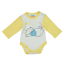 Andrea Kft. Disney Micimackó, hosszú ujjú baba body fehér kombidressz, body