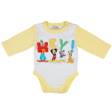 Andrea Kft. Disney Mickey és barátai hosszú ujjú baba body sárga kombidressz, body