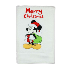 Andrea Kft. Disney Mickey hímzett frottír Törölköző 70x140cm - Karácsony babatörülköző, kifogó