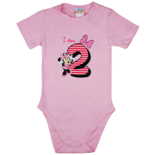Andrea Kft. Disney Minnie szülinapos rövid ujjú baba body 2 éves rózsaszín kombidressz, body